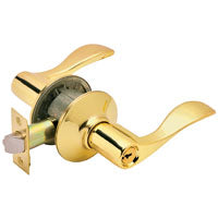 Schlage Accent Series Entry Lever Lockset Brass Brass