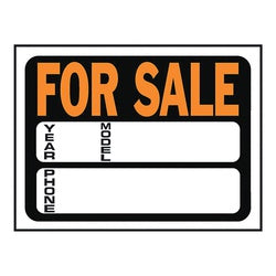 HY KO Hy Glo Series 3031 Identification Sign For Sale Fluorescent Orange Legend Plastic