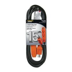 PowerZone Extension Cord 14 AWG Cable 5 15P Grounded Plug 5 15R Grounded Receptacle 15 ft L 15 A 125 V