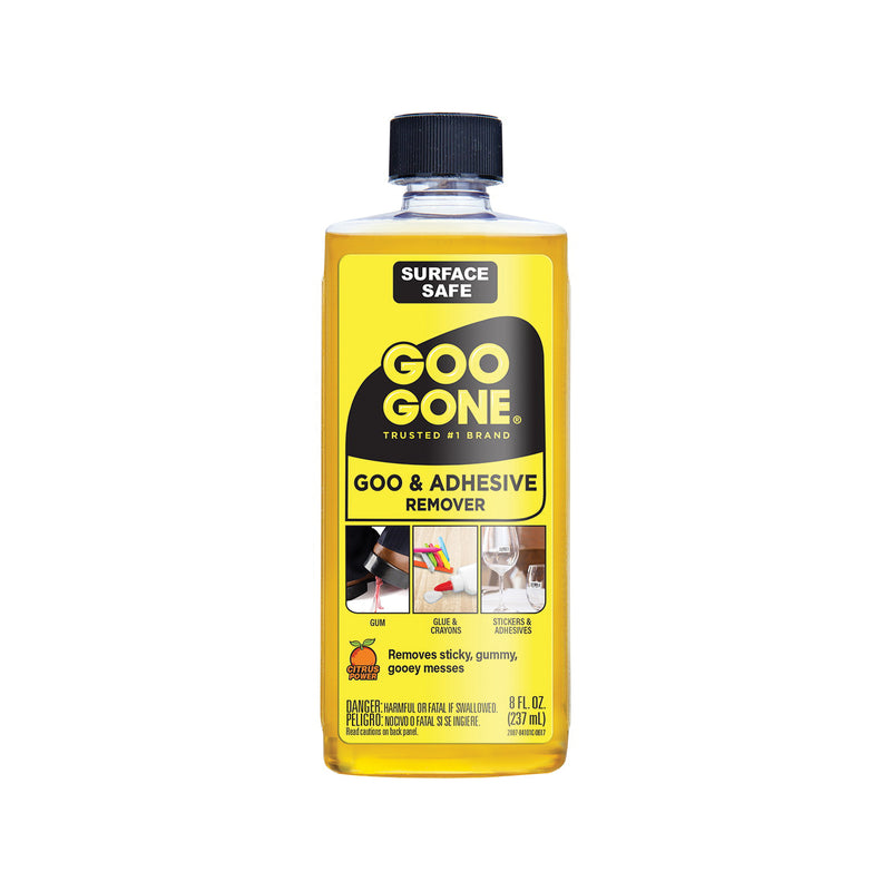 Goo Gone Goo and Adhesive Remover 8 oz Bottle Liquid Citrus Yellow