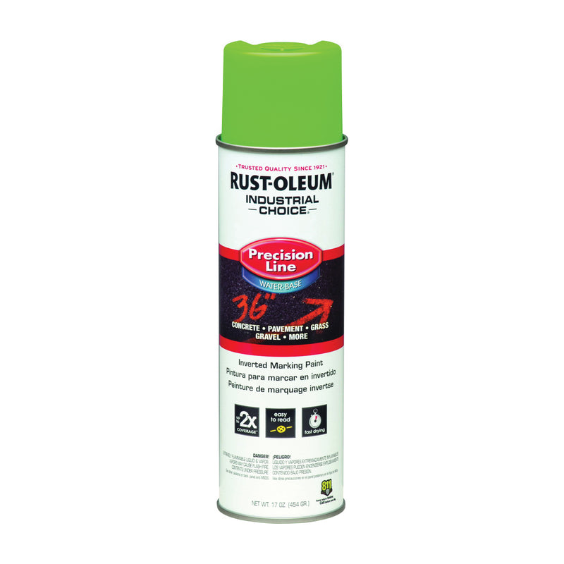 RUST-OLEUM INDUSTRIAL CHOICE Marking Paint Fluorescent Green 17 oz Aerosol Can