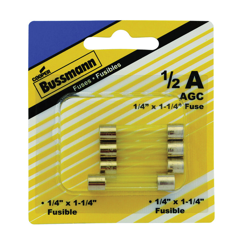 Bussmann Tube Fuse 250 V 0.5 A 10 kA at 125 VAC 35 A at 250 VAC Interrupt