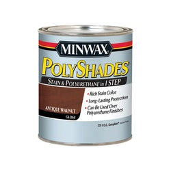 Minwax PolyShades Wood Stain and Polyurethane Antique Walnut Liquid 1 qt Can