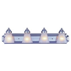 Boston Harbor Vanity Light Fixture 60 W 4 Lamp A19 or CFL Lamp Steel Fixture Brushed Nickel Fixture