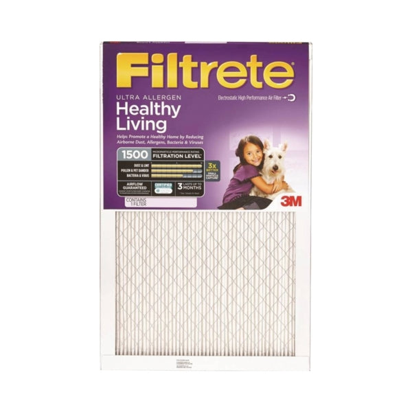 Filtrete Electrostatic Air Filter 24 in L 24 in W 11 MERV Microfiber Filter Media Cardboard Frame