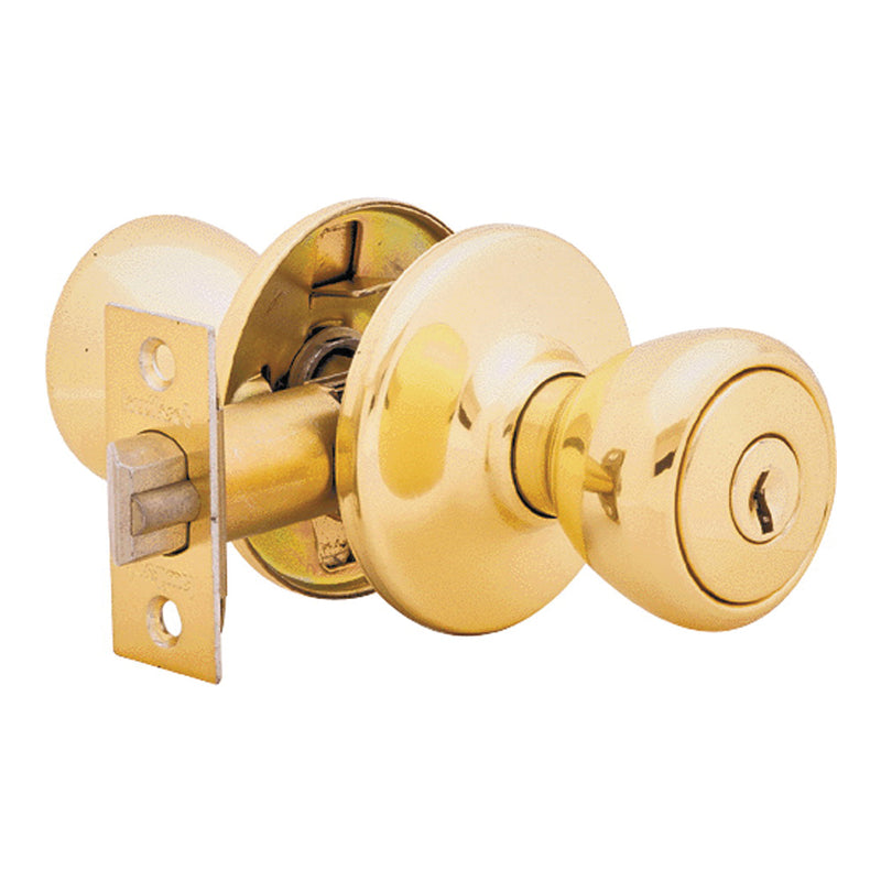 Kwikset Keyed Entry Knob Polished Brass