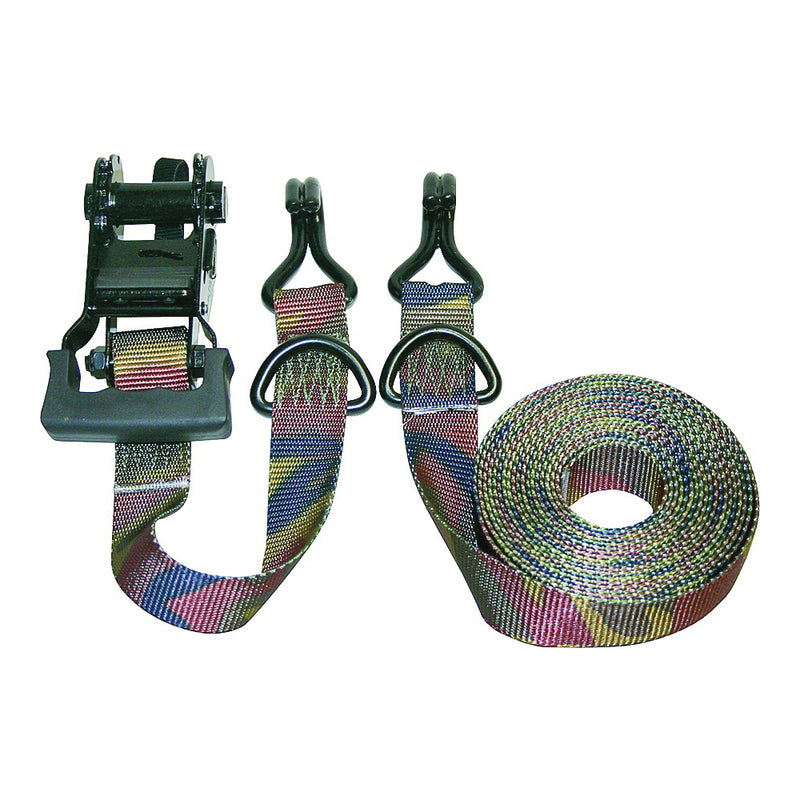 KEEPER Tie-Down 1-1/4 in W 16 ft L Camouflage 1000 lb J-Hook End Fitting