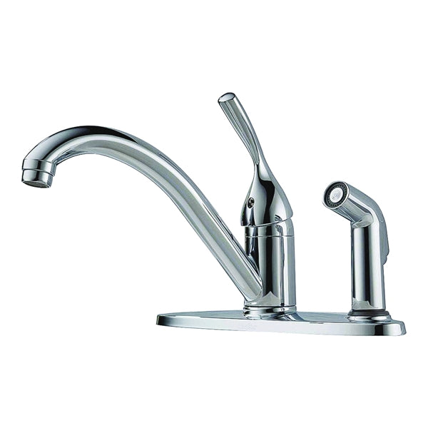 DELTA Classic Kitchen Faucet with Integral Spray 1.8 gpm 1-Faucet Handle Brass Chrome Deck Mounting