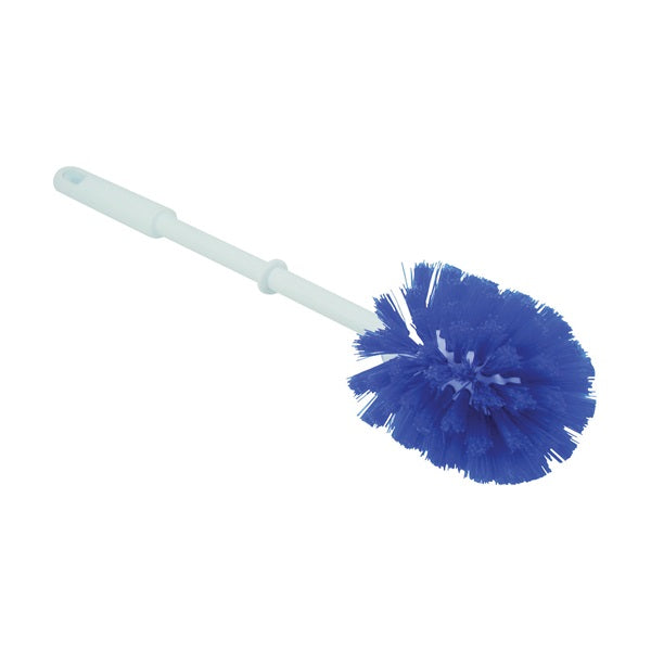 Quickie Toilet Bowl Brush Poly Fiber Bristle Blue/White Bristle White Handle