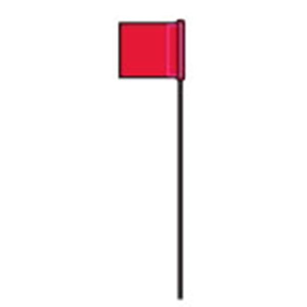 HY-KO Safety/Boundary Stake Flag 21 in L 1-1/2 in W Red Vinyl