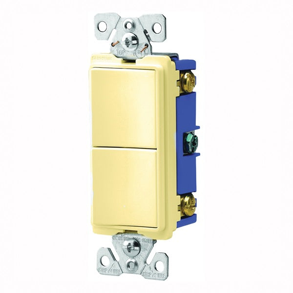 Eaton Cooper Wiring 7700 Series Combination Switch 15 A 120/277 V PVC Housing Material Ivory