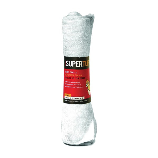 Trimaco SUPERTUFF Terry Cloth Towel 17 in L 14 in W Cotton White