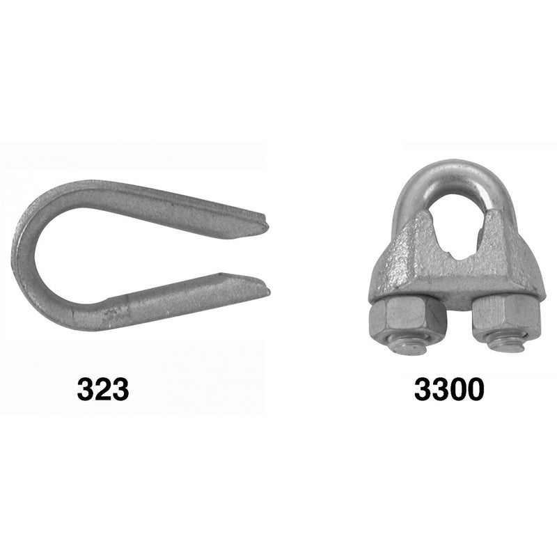 Campbell Wire Rope Clip Malleable Iron Electro-Galvanized