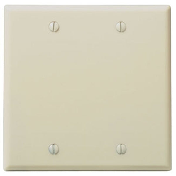 Leviton Wallplate 4-1/2 in L 4.56 in W 0.22 in Thick 2-Gang Thermoset Plastic Ivory Smooth