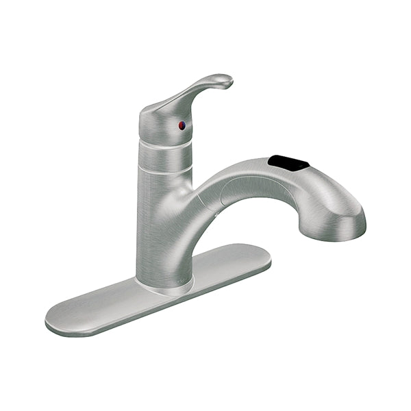 Moen Renzo Glacier Kitchen Faucet 1.5 gpm 1-Faucet Handle Stainless Steel Stainless Steel