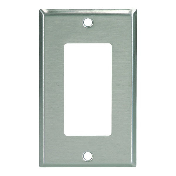 Eaton Cooper Wiring 93401 Series Wallplate 4-1/2 in L 2-3/4 in W 1-Gang Stainless Steel