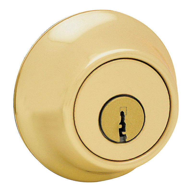 Kwikset 660 Series Deadbolt 3 Grade Keyed Alike Key Steel Polished Brass 2-3/8 x 2-3/4 in Backset