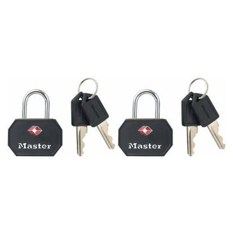 Master Lock Luggage Lock Keyed Alike Key 3/32 in Dia Shackle Steel Shackle Steel Body 1-1/4 in W Body