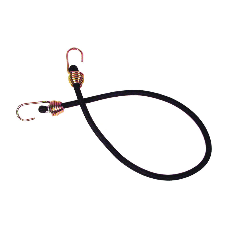 KEEPER Bungee Cord 13/32 in Dia 32 in L Rubber Black Hook End