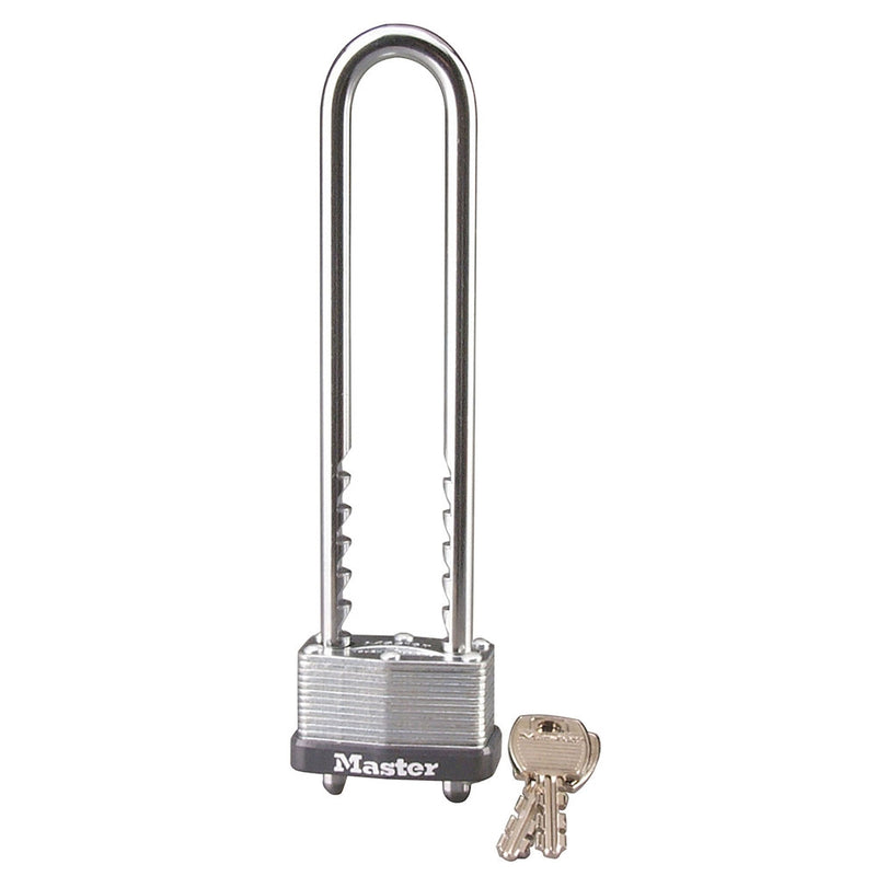 Master Lock Padlock Keyed Different Key Adjustable Shackle 9/32 in Dia Shackle Steel Shackle Steel Body