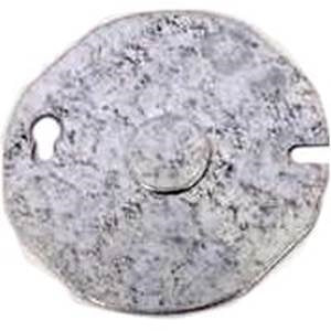 Orbit Cover Plate 3-1/2 in Dia 3-1/2 in W Round Steel Gray Galvanized