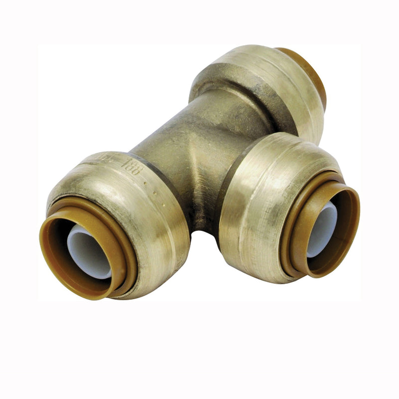 SharkBite Tube Tee 1 x 3/4 in Push-Fit DZR Brass 200 psi Pressure