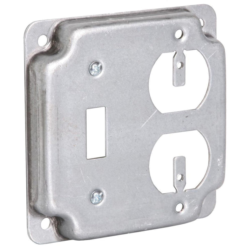 RACO Exposed Work Cover 4-3/16 in L 4-3/16 in W Square Galvanized Steel Gray