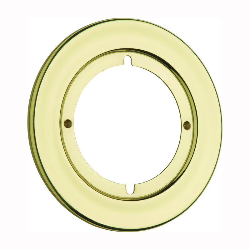 Kwikset Rosette Trim Polished Brass For: 2-3/8 or 2-3/4 in Backset