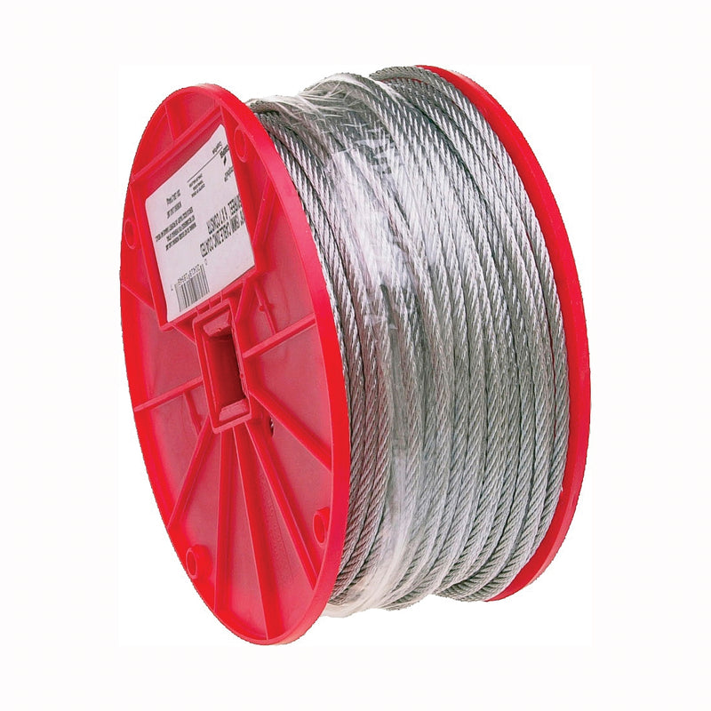 Campbell Aircraft Cable 1/4 in Dia 250 ft L 1400 lb Working Load Galvanized