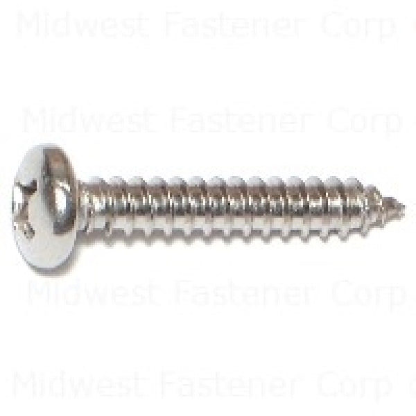 MIDWEST FASTENER Screw Pan Head Phillips Drive Stainless Steel