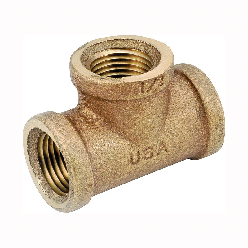 Anderson Metals Pipe Tee 1 in Red Brass 200 psi Pressure