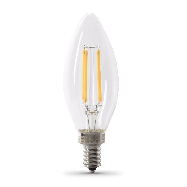 Feit Electric LED Bulb Decorative B10 Lamp 40 W Equivalent E12 Lamp Base Dimmable