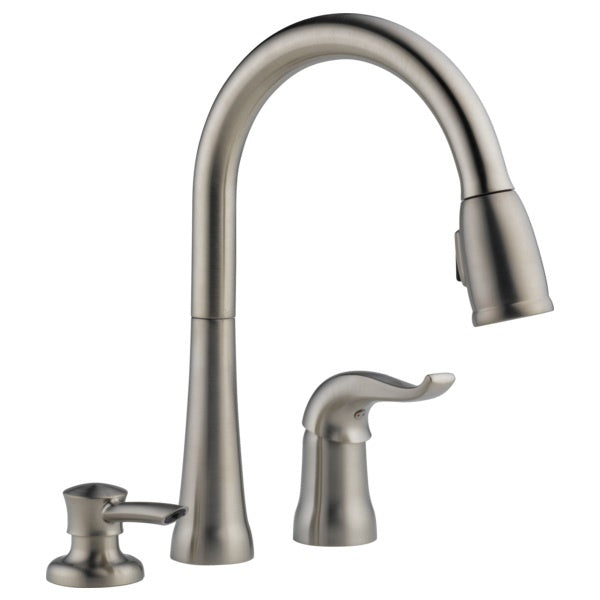 DELTA Kate Kitchen Faucet 1.8 gpm 1-Faucet Handle 3-Faucet Hole Brass Stainless