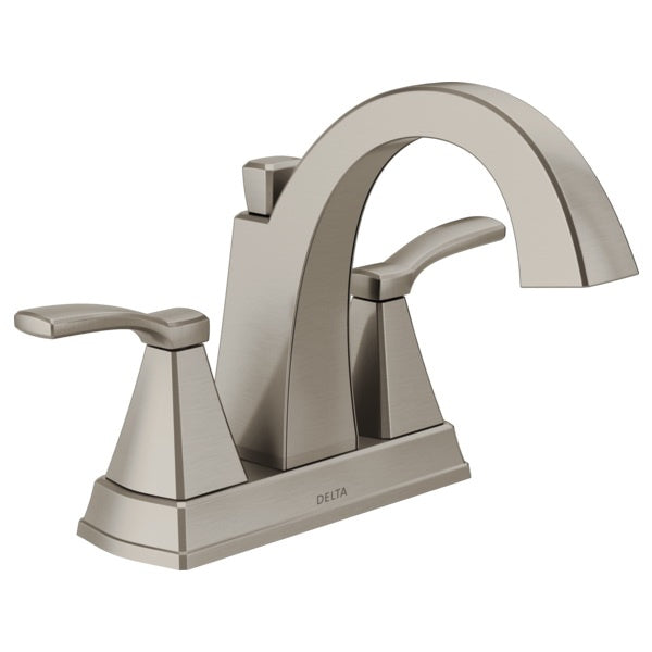 DELTA Flynn Center Set Bathroom Faucet 1.2 gpm 2-Faucet Handle 3-Faucet Hole Stainless