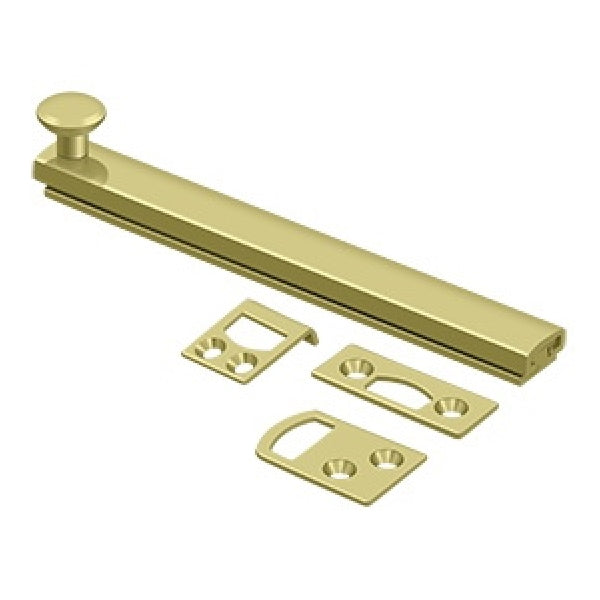 DELTANA Surface Bolt 1/2 in Bolt Head Brass Polished