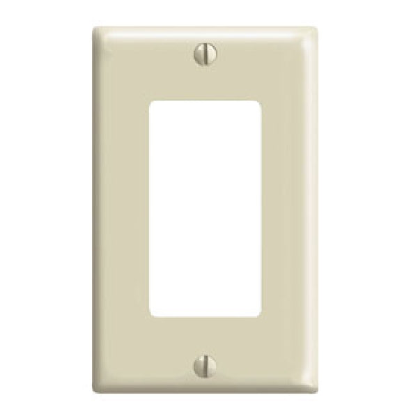 Leviton Decora Wallplate 4-1/2 in L 2-3/4 in W 1-Gang Thermoset Plastic Ivory Smooth