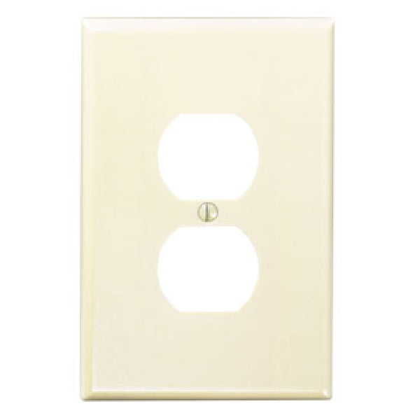 Leviton Wallplate 3-1/2 in L 5-1/4 in W 1-Gang Thermoset Plastic Ivory Smooth