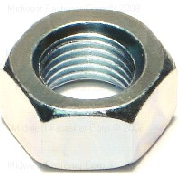 MIDWEST FASTENER Hex Nut Fine Thread M12-1.25 Thread Steel Blue Zinc Chromate