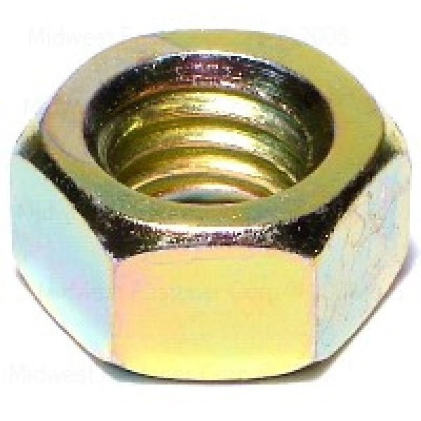 MIDWEST FASTENER Hex Nut Coarse Thread 7/16-14 Thread Steel Yellow Zinc 8 Grade