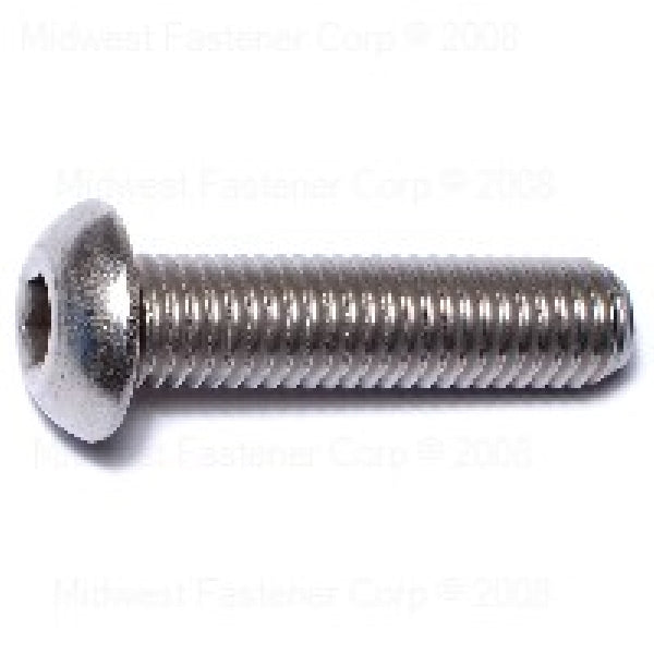 MIDWEST FASTENER Cap Screw M10-1.5 Thread 40 mm L Coarse Thread Button Head Hex Socket Drive