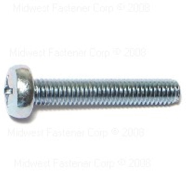 MIDWEST FASTENER Machine Screw M6-1 Thread 35 mm L Coarse Thread Pan Head Phillips Drive Steel Zinc
