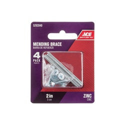 ACE Mending Brace 2 in L 1/2 in W Zinc