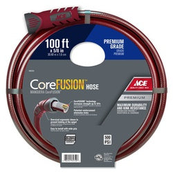 ACE Premium Grade Garden Hose 5/8 in 100 ft L PVC Red