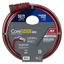 ACE Premium Grade Garden Hose 5/8 in 50 ft L PVC Red