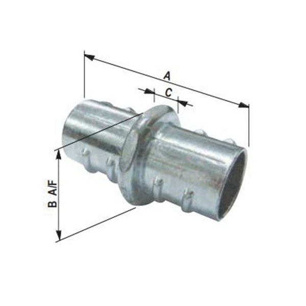 SIGMA Screw-In Coupling 1/2 in 0.92 in OD Zinc