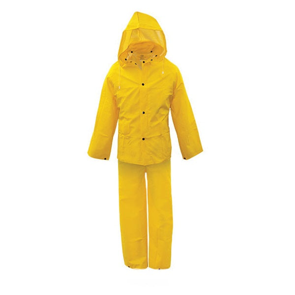 BOSS Rain Suit 2XL PVC Yellow Detachable Collar