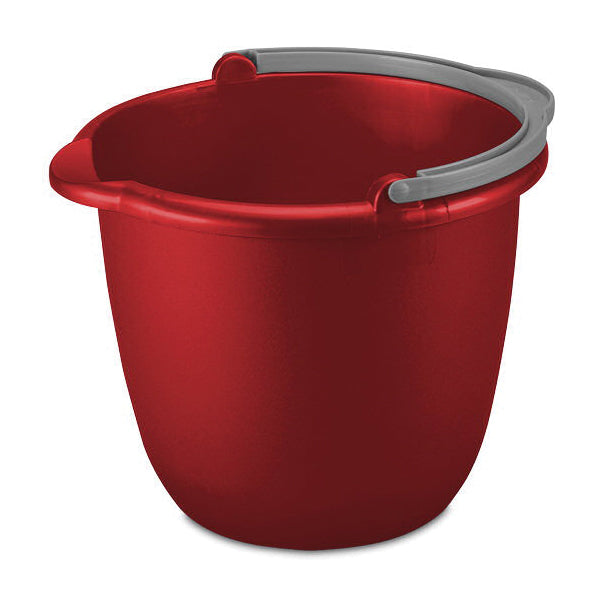 Sterilite Spout Pail 10 qt Capacity Classic Red