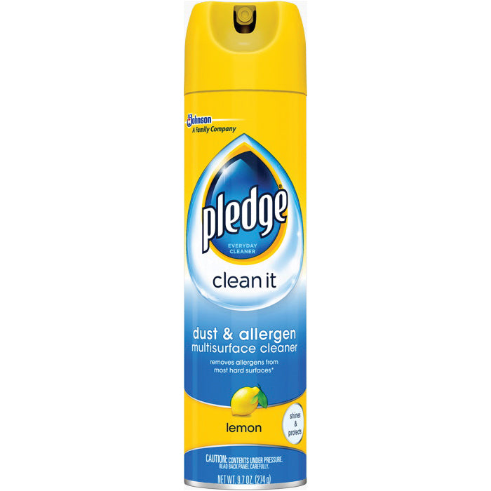 Pledge Multi-Surface Cleaner 9.7 oz Bottle White Aerosol Citrus