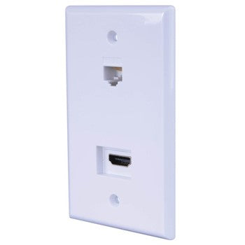 Just Hook It Up Wall Plate White Bracket Mounting