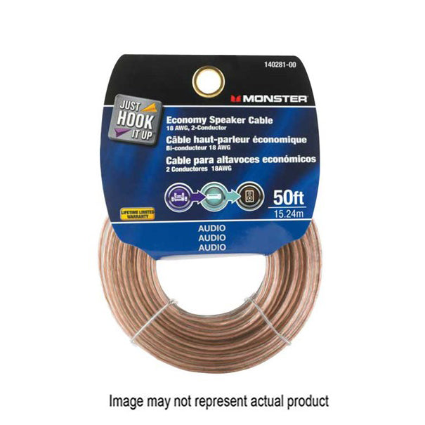 Just Hook It Up Economy Grade Speaker Wire 24 AWG Wire 50 ft L